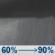 Tonight: Rain showers. Cloudy, with a low around 68. East wind 13 to 16 mph, with gusts as high as 25 mph. Chance of precipitation is 90%. New rainfall amounts between three quarters and one inch possible. Tonight: Rain Showers