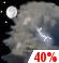 Tonight: A chance of showers and thunderstorms before 2am, then a chance of showers and thunderstorms. Mostly cloudy, with a low around 72. South wind 3 to 7 mph. Chance of precipitation is 40%. New rainfall amounts between a tenth and quarter of an inch possible. Tonight: Chance Showers And Thunderstorms